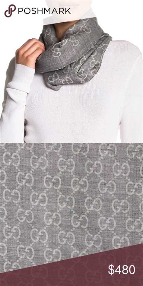 gucci gg wool blend logo scarf|Gucci neckerchief.